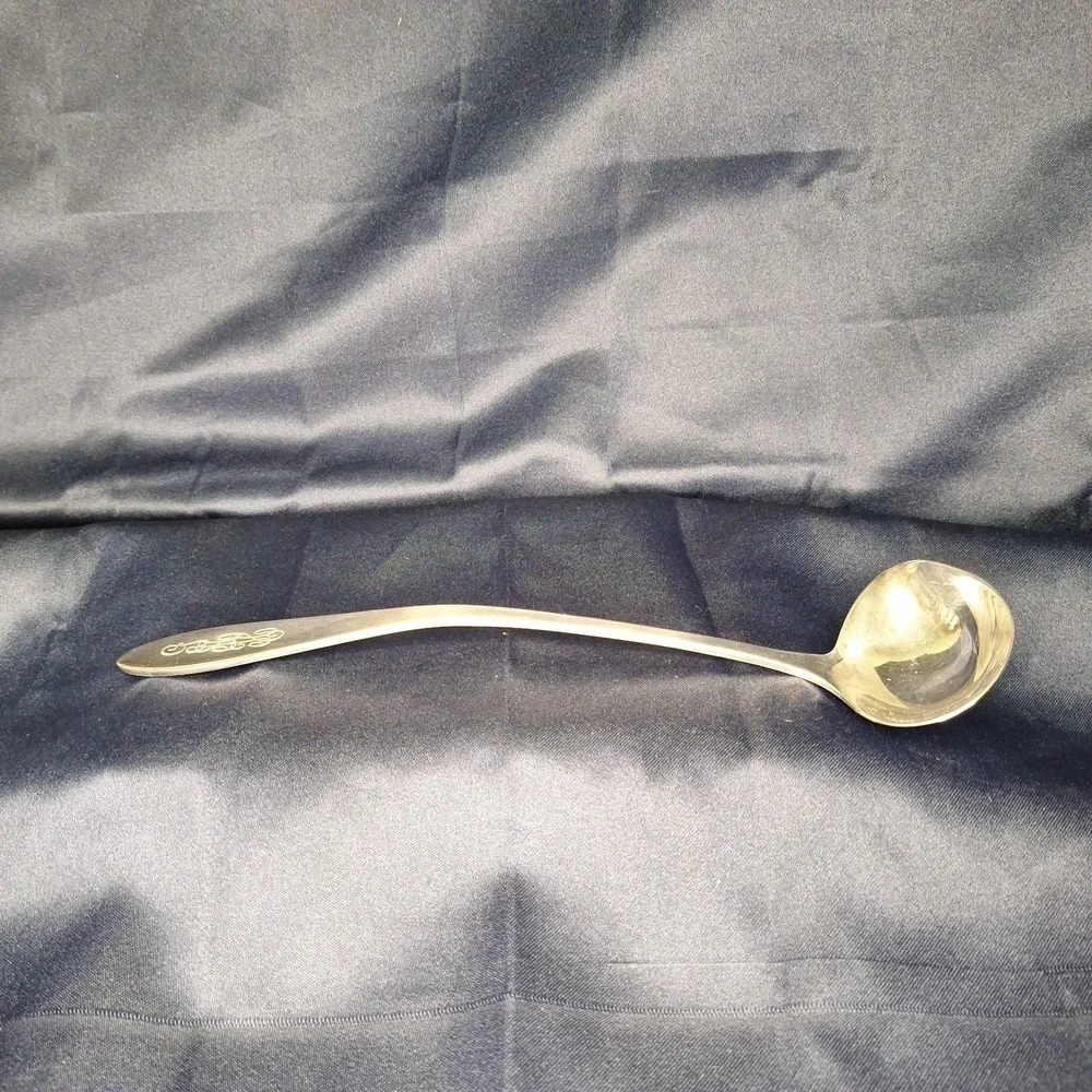 Silverplate Cream Ladle Reed & Barton Belford Art Deco 30s Sauce Engraved 10